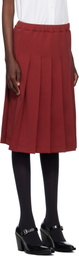 Comme des Garçons Girl Burgundy Polyester Jersey Midi Skirt