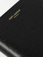 SAINT LAURENT - Logo-Embellished Cross-Grain Leather Bifold Wallet