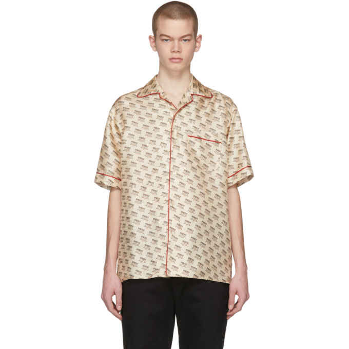 Photo: Gucci Off-White All-Over Logo Stamp Shirt