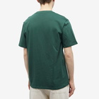 Norse Projects Men's Johannes Chain Stitch Logo T-Shirt in Dartmouth Green