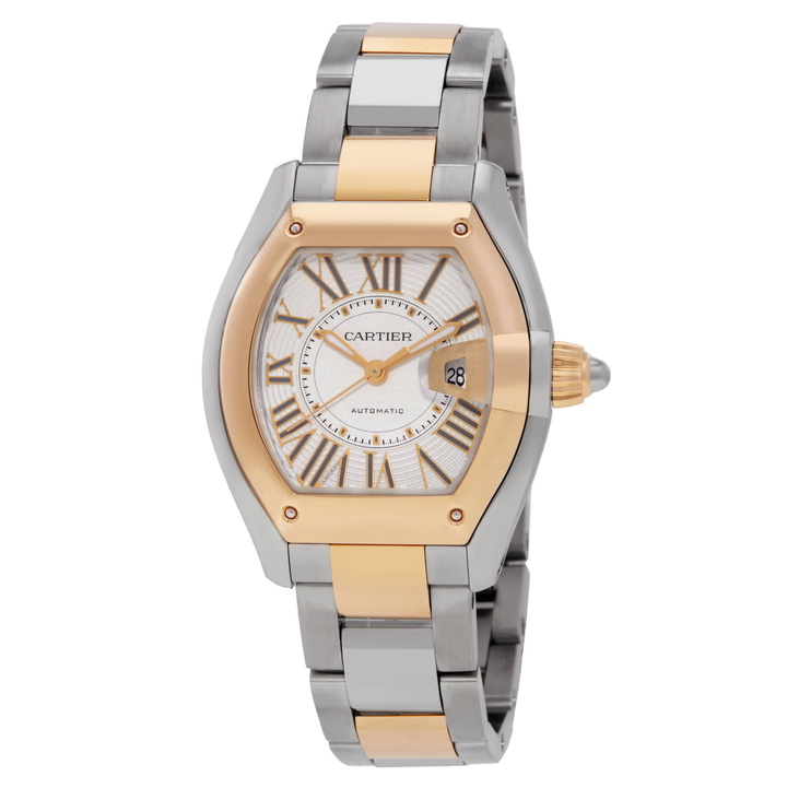 Photo: Cartier Roadster Medium Automatic White Dial Watch W2RD0009