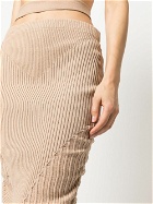 ANDREADAMO - Cut-out Ribbed Midi Skirt