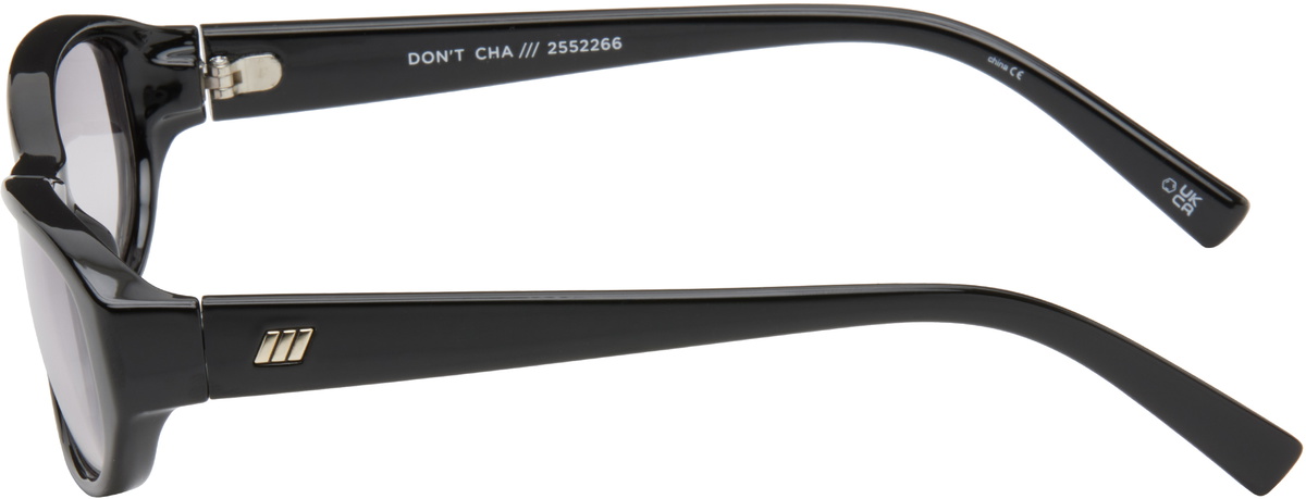 【関税込み】Le Specs ブラック 'Don't Cha' サングラス Don't Cha Black Uni-Sex Oval Sunglasses | Le Specs