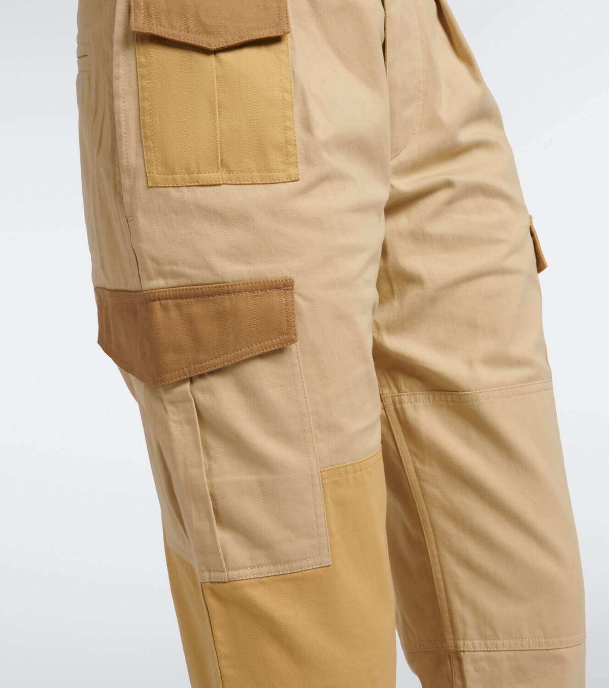 Marant Etoile Renzae patchwork cotton cargo pants