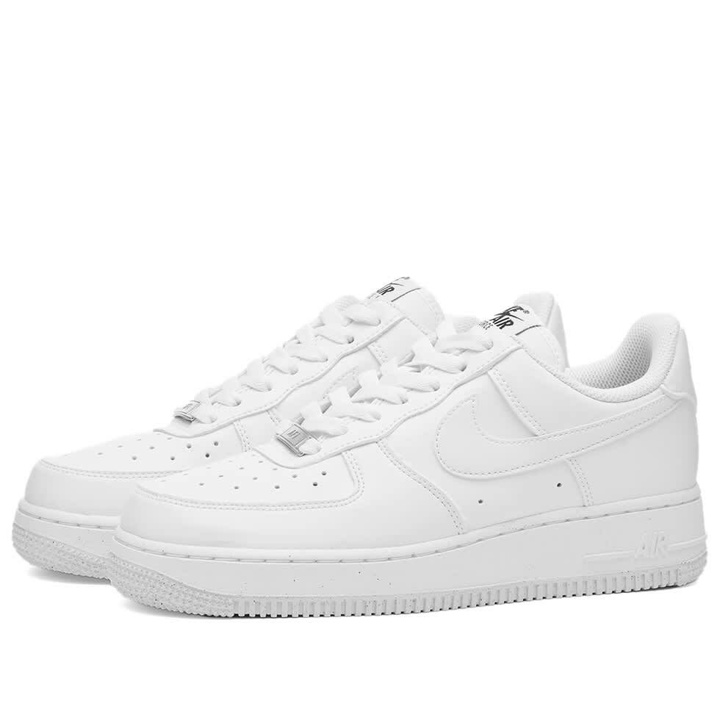 Photo: Nike W AIR FORCE 1 '07 NEXT NATURE Sneakers in White/Black/Metallic Silver