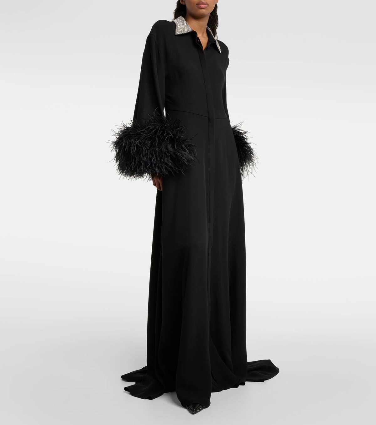 valentino black dress Red Valentino black dress with ruffle, size 6 main image 0