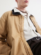 A.PRESSE - Camp-Collar Silk Shirt - Neutrals