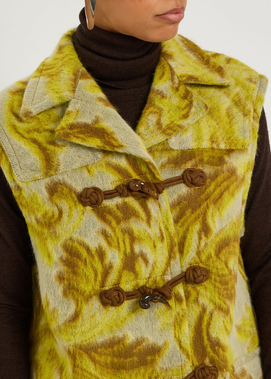 Etro Jacquard Wool-blend Gilet Multi Print