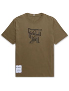 MCQ - In Dust Logo-Appliquéd Printed Cotton-Jersey T-Shirt - Green