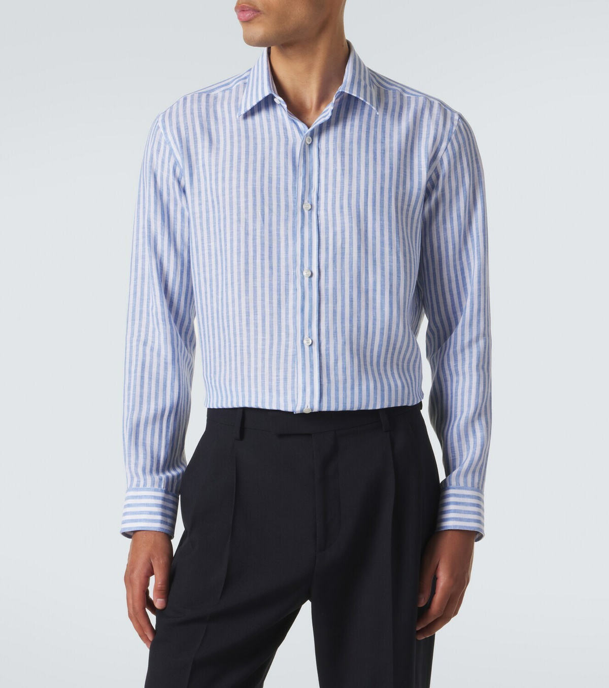 Charvet Striped linen shirt