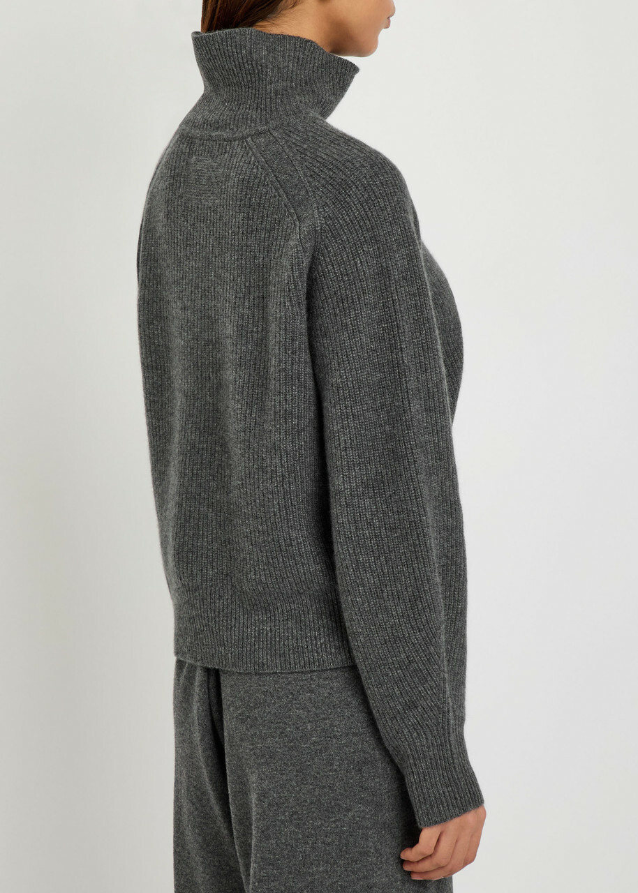 Guest In Residence Roll-neck Cashmere Jumper Charcoal