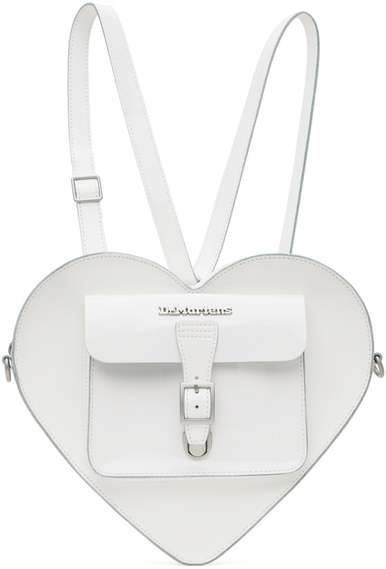 Photo: Dr. Martens White Heart Shaped Leather Backpack