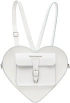 Dr. Martens White Heart Shaped Leather Backpack
