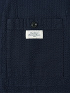 Hartford - Jobby Unstructured Cotton-Seersucker Blazer - Blue