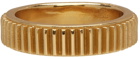Emanuele Bicocchi Gold Serrated Band Ring
