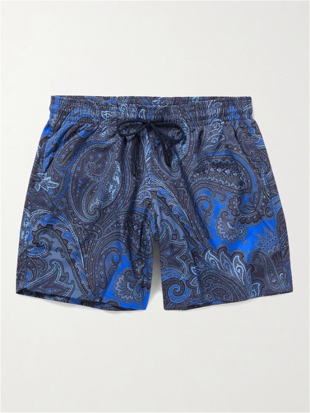Photo: ETRO - Mid-Length Paisley-Print Swim Shorts - Blue