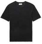 OFFICINE GÉNÉRALE - Emile Garment-Dyed Linen T-Shirt - Black