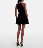 David Koma Crystal-embellished halterneck minidress