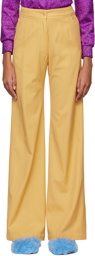 Dries Van Noten Yellow Pantery Trousers