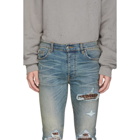 Amiri Indigo Animal Print MX1 Jeans