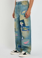 Nahmias Moto Patch Embroidered Denim