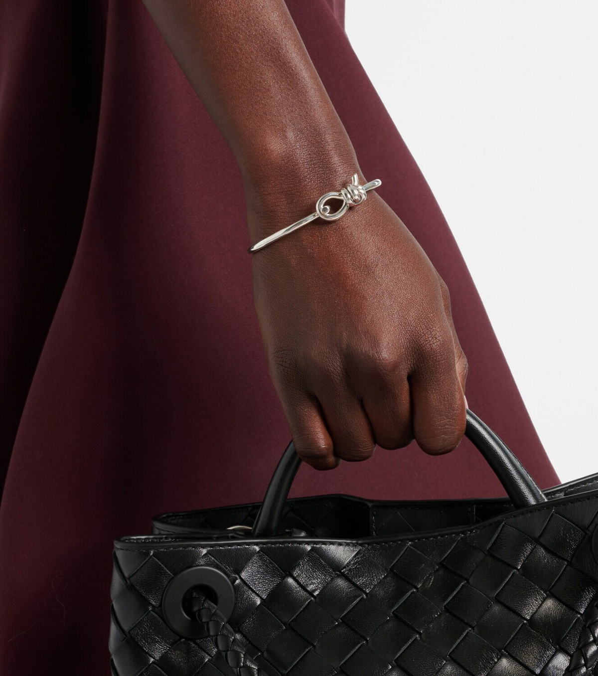 Bottega Veneta Knot sterling silver bracelet