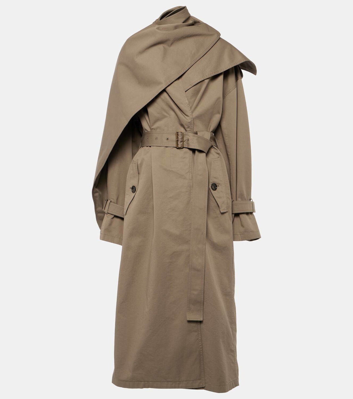 【関税&送料込】Acne Studios Belted Coat In Beige Cotton Twi Belted cotton twill coat in beige - Acne Studios | Mytheresa