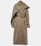 Acne Studios Shawl-detail twill cotton trench coat