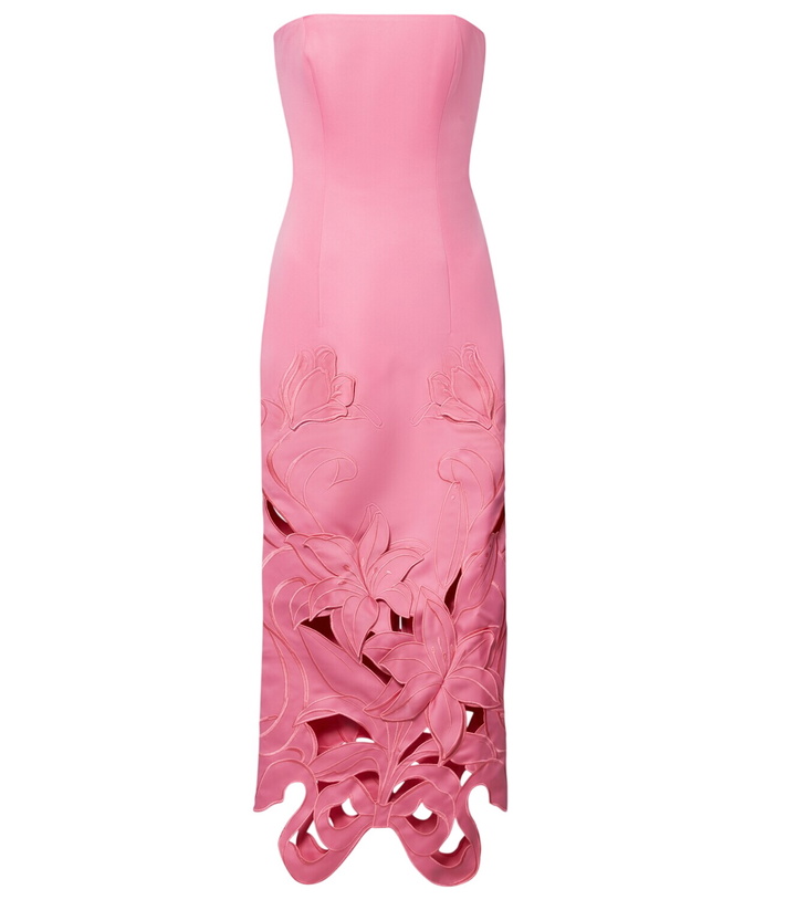 Photo: Leo Lin Rayna floral-appliqué bustier gown