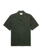 NN07 - Julio 5706 Camp-Collar Linen Shirt - Green