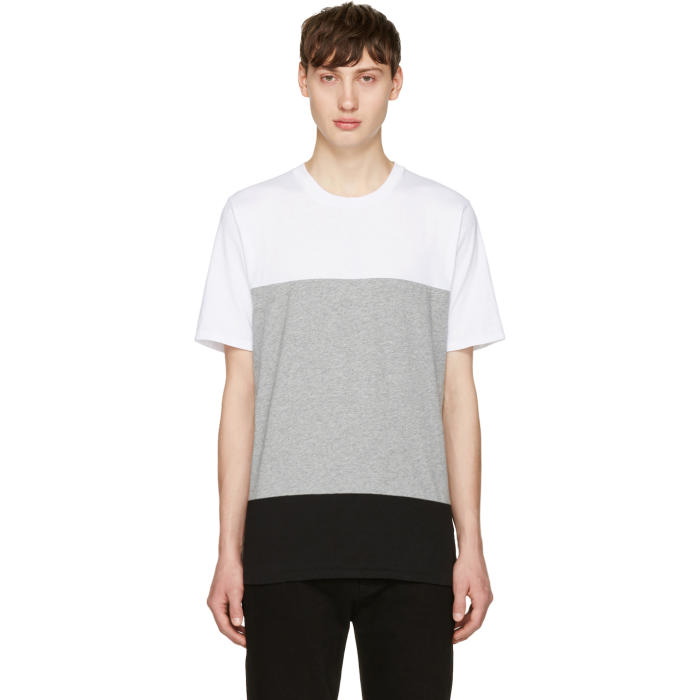 Photo: Rag and Bone White and Grey Precision T-Shirt