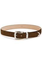 Khaite Benny Suede Belt Brown