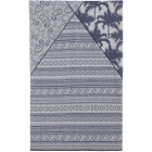 Clot Blue Mixed Graphic Print Beach Towel