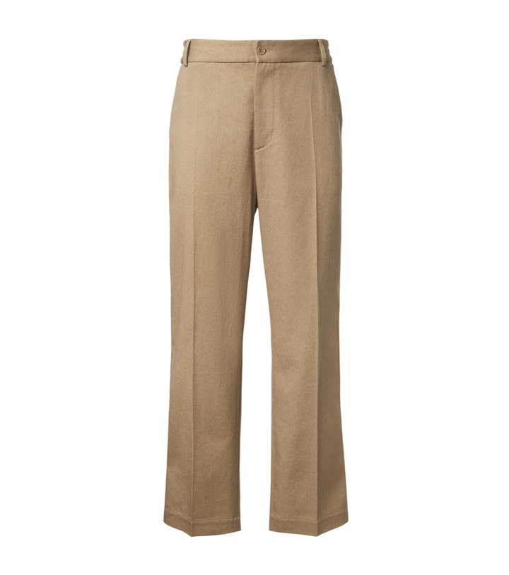 Photo: Moncler Pleated cotton straight pants