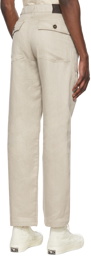 Naked & Famous Denim Beige Linen Trousers