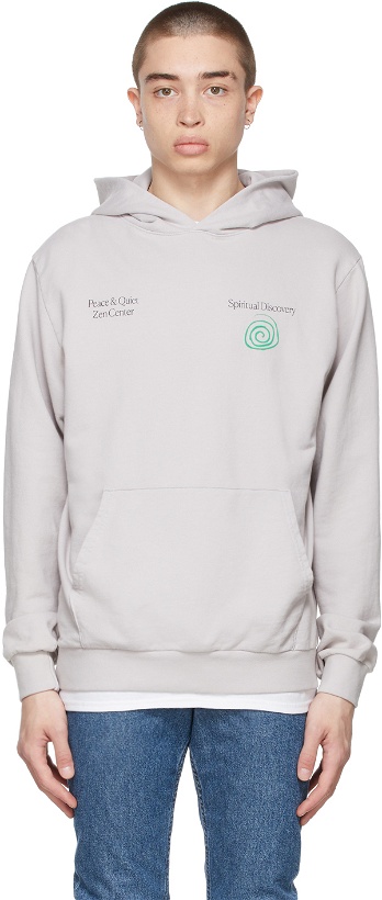 Photo: Museum of Peace & Quiet Grey Cotton 'Spiritual Discovery' Hoodie