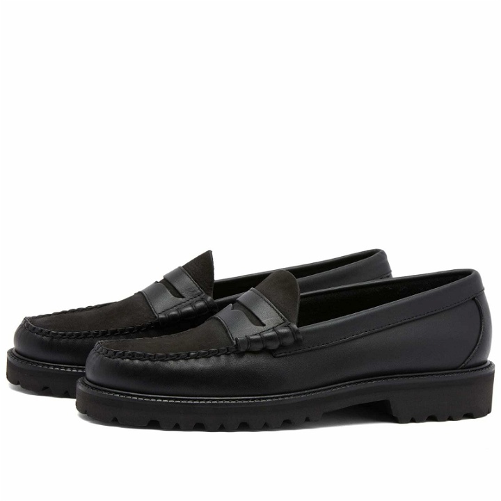 Photo: Bass Weejuns Men's Larson 90s Soft Penny Loafer in Black Leather