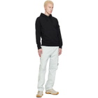 Stone Island Black 6100062 Organic Cotton Fleece Hoodie