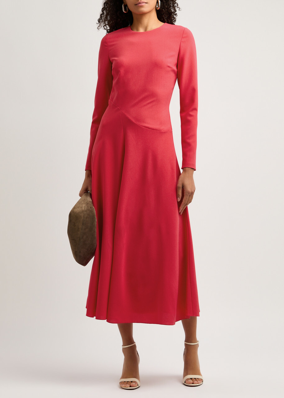 roksanda pink dress ROKSANDA Oma cape-effect draped silk-satin gown