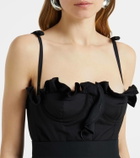 Giambattista Valli Ruched pleated cotton gown