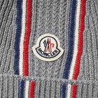 Moncler Men's Tricolour Beanie in Grey