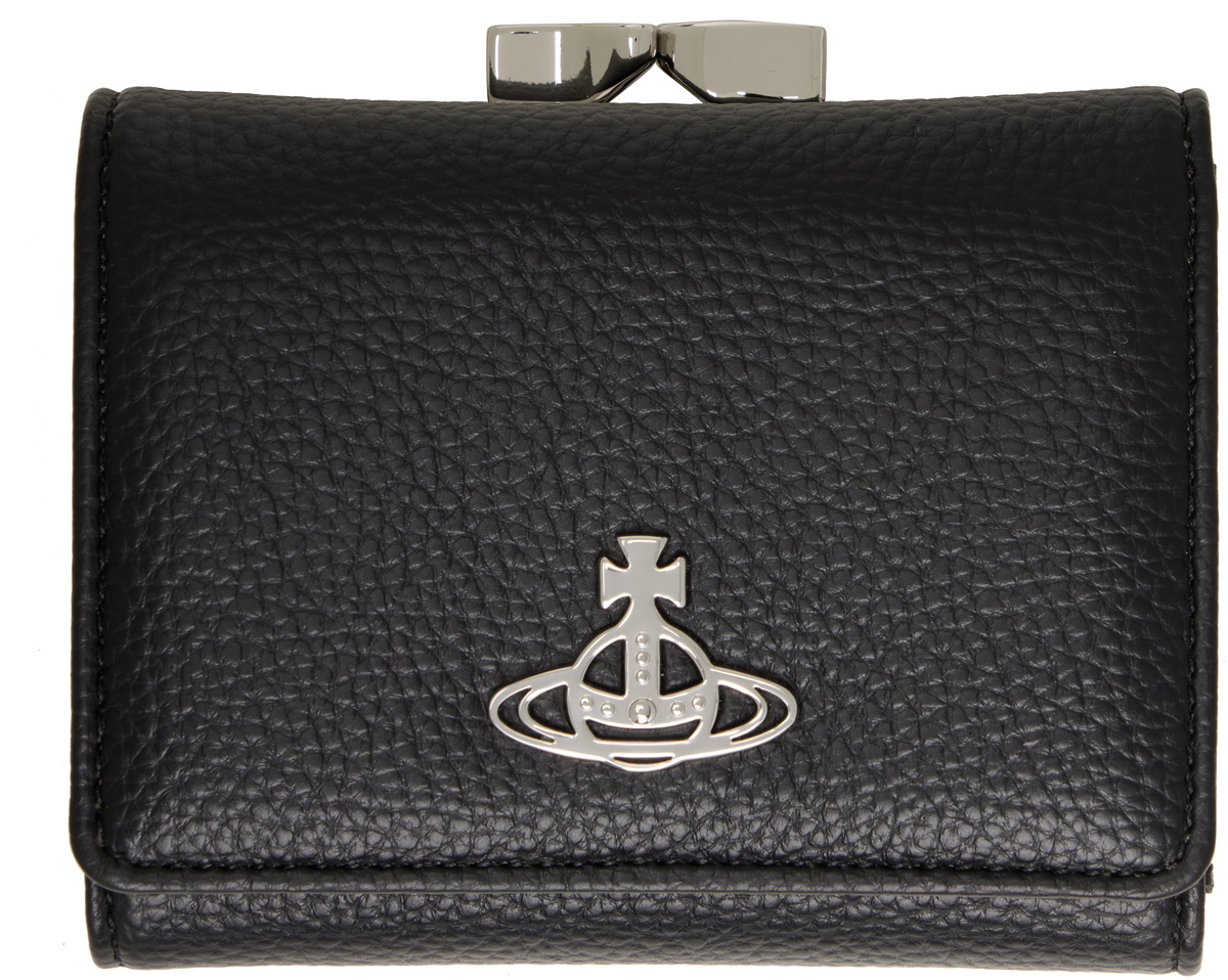 Vivienne Westwood Black Vegan Derby Bifold Wallet Vivienne
