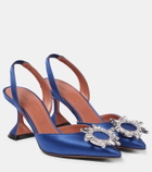 Amina Muaddi Begum satin slingback pumps