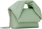JW Anderson Green Small Twister Leather Top Handle Bag