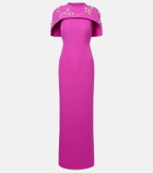 Safiyaa Embellished caped gown