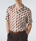 Frescobol Carioca Roberto printed silk bowling shirt