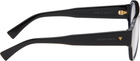 Bottega Veneta Black Soft Aviator Glasses