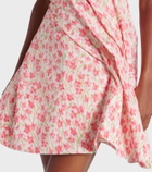 Loewe Floral gathered minidress