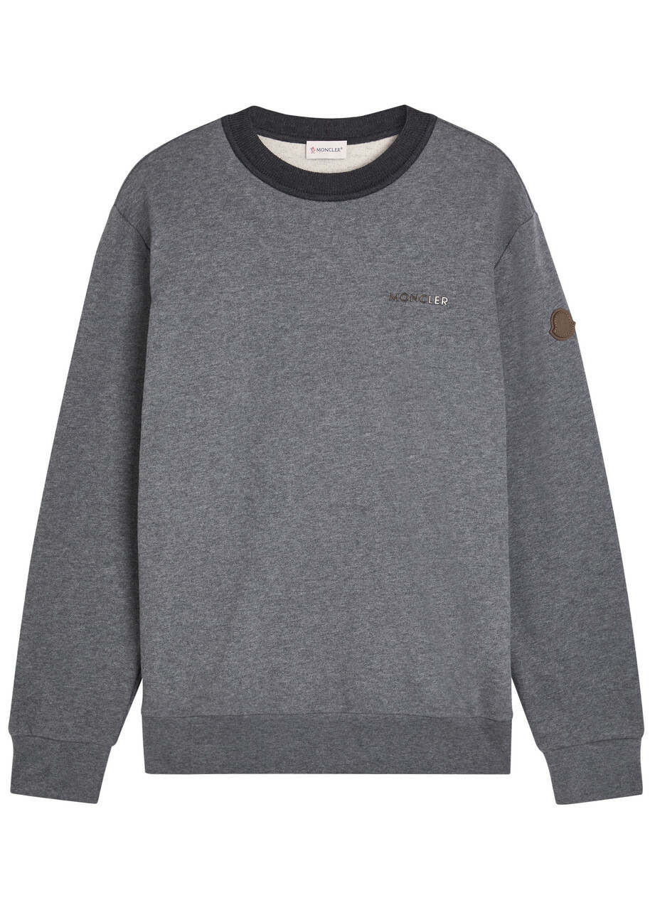 Moncler Logo Cotton Sweatshirt Grey