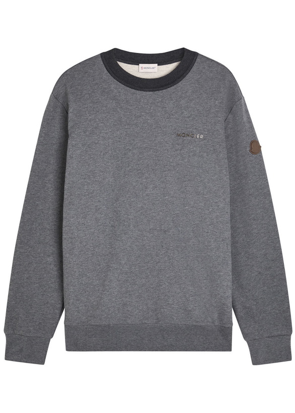 Photo: Moncler Logo Cotton Sweatshirt Grey